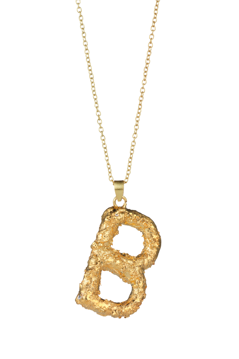Ornate Initial Gold Necklace - Large