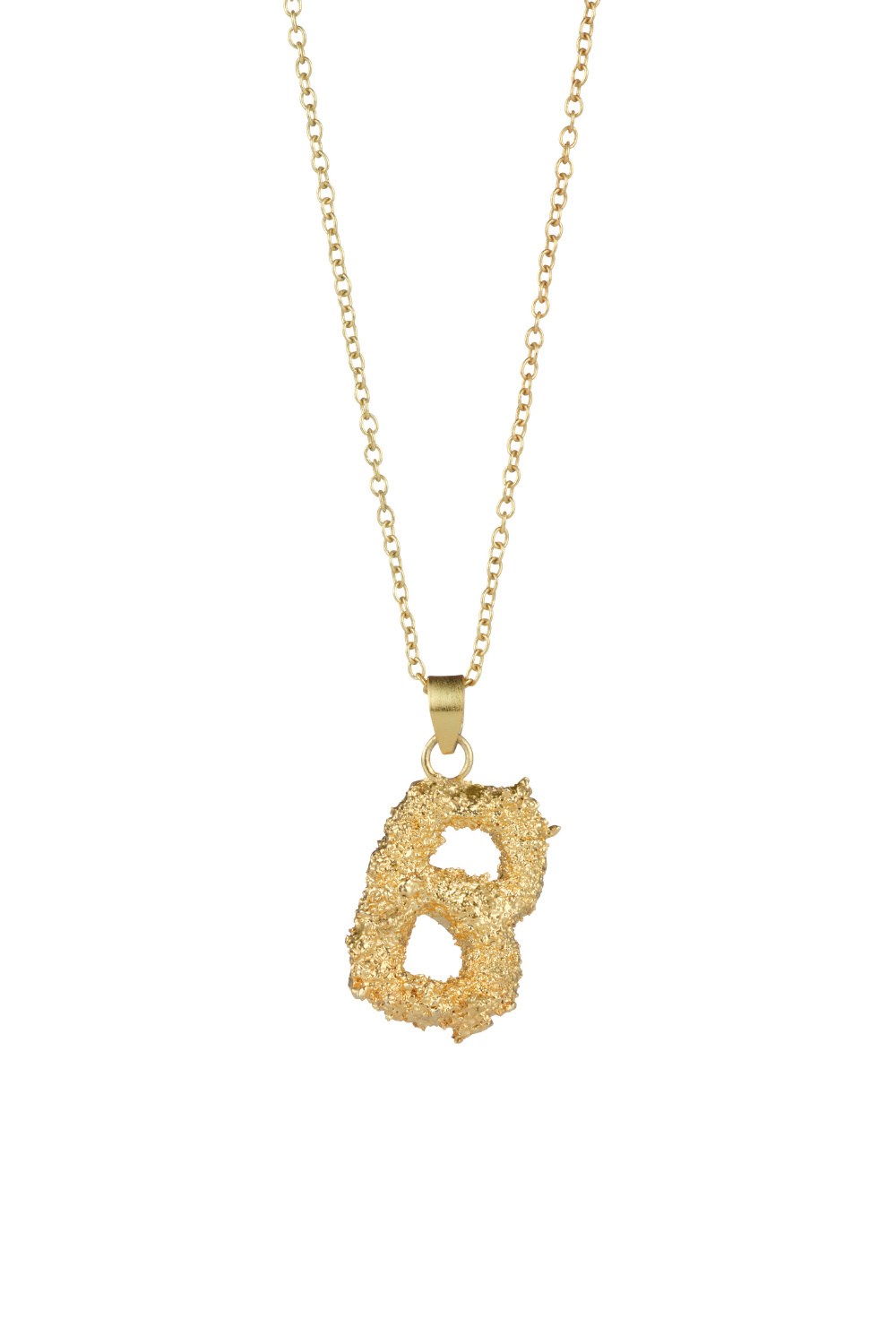 Ornate Initial Gold Necklace - Small