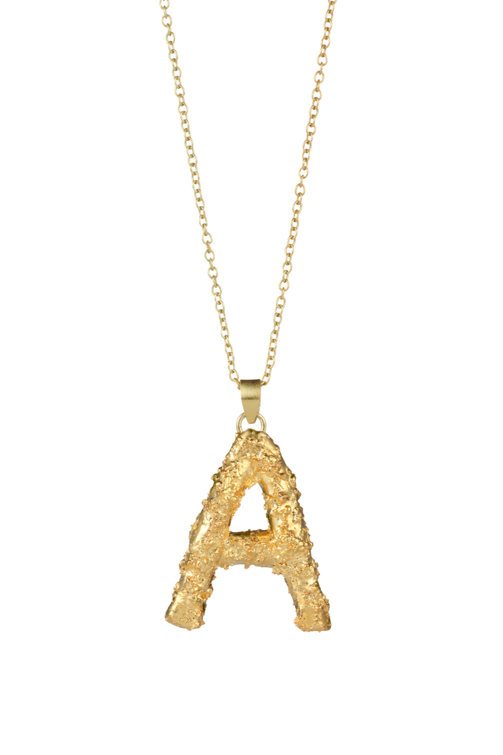 Ornate Initial Gold Necklace - Large