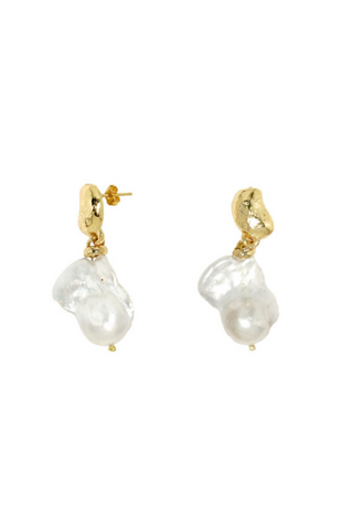 Lila Baroque Pearl Earrings
